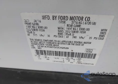 2016 Ford Explorer Xlt z USA, uszkodzony, nr VIN 1FM5K7D87GGC82529